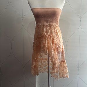 VENUS Peach Sleeveless Ribbed Top/Mini Dress